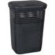 Dea home 143659 Wäschekorb Rattan 60 l, 42x33x58 cm, anthrazit