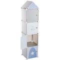 Atmosphera - Kinder Aufbewahrungsboxen Colonne - grau und blau 34 × 139 cm Grau