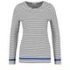 Gerry Weber Damen Gestreiftes Langarmshirt Langarm gestreift Blau/Ecru/Weiss Ringel 38