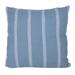 Foreside Home & Garden 24X24 Inch Hand Woven Blue & Light Blue Striped Outdoor Pillow Polyester With Polyester Fill