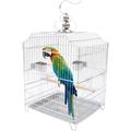 Miumaeov Bird Cage Hanging Bird Cage Parakeet Cage Accessories Outdoor Pet Bird Travel Cages Perches with Stand for Conure Cockatoo Sparrow Macaw Cockatoo Pet House