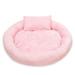 Extra Amazingly Luxury Soft Fluffy Comfort Pet Dog Cat Rabbit Bed Fluffy Calming Self Warming Soft Donut Cuddler Cushion Pet Bed For Small Medium Animals Round XL Pink