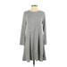 Old Navy Casual Dress - A-Line: Gray Print Dresses - Women's Size Small Petite