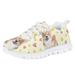 Pzuqiu Cute Corgi Dog Sneakers for Kids Heart Print Girls Tennis Shoes Little Girls Size 11.5 Lace Up Breathable Sport School Shoes Lightweight Running Shoes