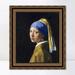INVIN ART Framed Canvas Art Giclee Print Girl with a Pearl Earring by Johannes Vermeer Wall Art Living Room Home Office Decorations(Vintage Embossed Gold Frame 20 x24 )