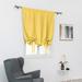 Glonme Short Blackout Curtain Ruched Half Window Curtains Solid Color Darkening Kitchen Valance Rod Pocket Decor Thermal Insulated Decorative Panels Yellow 23.62 x 55.12