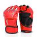 MMA Gloves - Fingerless Boxing Gloves for MMA Kickboxing Karate Taekwondo Sparring Gloves - Punching Gloves for Men and Women Adult MMA Gloves Red