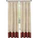 Serenity Home Geometric Cuff Tab Top Window Curtain Panel - 52x63 - Spice/Tan