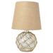 Lalia Home Maritime 14.75in Coastal Fisherman s Glass Rope Table Lamp Clear
