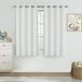 Uptown Home White Solid Full Blackout Window Curtain Panel for Living Room Noise Reducing Light Blocking Grommet Drapes for Bedroom 50 x63 x2