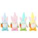 JeashCHAT 4pcs Easter Gnomes Decor Bunny Gnomes Decor Faceless Doll Room Desktop Decoration Standing Post Handmade Easter Home Decoration Swedish Tomte Stuffed Doll Rabbit Gifts