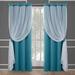 Beiwei 1pc Bedroom Blackout Window Curtain Grommet Room Darkening Curtain Eyelet Ring Top Thermal Insulated Window Drape Water Blue Width:52 x Length:63