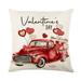 Satin Body Pillowcase with Zipper Microfiber Pillowcase Valentines Day Pillow Covers 18x18 Inches Red Decor Valentines Day Gifts Decorative Throw Pillow Covers Farmhouse Linen Cushion Covers 22x22