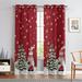 Innerwin Christmas Thermal Insulated Blackout Window Drapes Grommet Window Drapes Window Curtain Eeylet Ring Top Room Darkening Curtain Style C 52x63in-2PCS