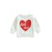 Toddler Baby Girl Boy Girl Valentines Day Sweatshirt Little Love Heart Pullover Tops Casual Unisex Baby Outfit