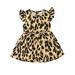 LAPAKIDS Baby Girl Dress Newborn Dress Romper Leopard print Sleeveless Dress 6-9 Months