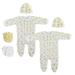 Bambini Layette Unisex Closed-toe Sleep & Play with Caps (Pack of 6 )