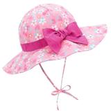 American Trends Baby Sun Hat Toddler Baby Girl Hats UPF 50+ Sun Protection Hat Summer Beach Wide Brim Bucket Caps Sunhat for Baby Girl Infant Kids Strawberry Flowers S