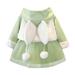 QIPOPIQ Girls Clothes Clearance Toddler Baby Kids Girl Thick Warm Hooded Coat Princess Dress Set Outfits Clothes