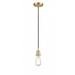 516-1P-SG-LED-Innovations Lighting-Bare Bulb-3.5W 1 LED Mini Pendant in Industrial Style-4.5 Inches Wide by 4 Inches High Satin Gold Finish