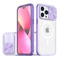 Allytech Case for iPhone SE 3 2022/SE 2 2020/ iPhone 8/ iPhone 7 Compatible with MagSafe Wireless Charging Crystal Clear Anti-Scratch Shockproof Slide Camera Cover for iPhone SE 4.7 Purple