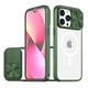 Allytech Case for iPhone SE 3 2022/SE 2 2020/ iPhone 8/ iPhone 7 Compatible with MagSafe Wireless Charging Crystal Clear Anti-Scratch Shockproof Slide Camera Cover for iPhone SE 4.7 Olive