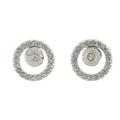 Coach Jewelry | Coach Open Circle Pave Halo Studs | Color: Silver | Size: Os