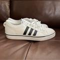 Adidas Shoes | Adidas Originals Nizza Men’s Sz 9 Athletic Trainer Sneaker Shoes Canvas Cq2333 | Color: Black/White | Size: 9