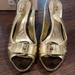 Burberry Shoes | Burberry Gold Heels | Color: Brown/Gold | Size: 7.5