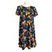 Lularoe Dresses | Lularoe Carly Tulips Dress Size Xs | Color: Blue/Brown | Size: Xs