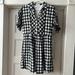 Anthropologie Dresses | Anthropologie Gingham Mini Dress | Color: Black/White | Size: S