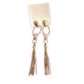Free People Jewelry | Free People Gold Tone Post Oval & Long Chain Tassel Earrings 4.5” | Color: Gold | Size: 4.5”