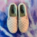 Vans Shoes | - Pink Checkered Vans! | Color: Pink/White | Size: 5.5