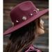 Anthropologie Accessories | New Anthropologie Charm-Trimmed Rancher Hat | Color: Red | Size: Os