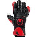 uhlsport Classic Absolutgrip Fußball Torwarthandschuhe für Kinder und Herren, Torwart-Handschuhe, Fussball-Handschuhe mit Handgelenkfixierung - schwarz-rot-weiß