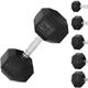 MAR | Rubber Hex Dumbbells, Weights Dumbbells Set, 5kg, 10kg Dumbbell Set, 15kg, 20kg, 25kg, Weights Set, Weights Sets Home Gym Fitness Hexagonal Dumbbells Kit Weight Lifting Exercise Weight (Set)