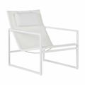 Summer Classics Serenata Sling Easy Lounge Outdoor Chair in White | 33.5 H x 25 W x 39 D in | Wayfair 457794+C2344076W4076