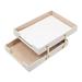 Everly Quinn Pad Holder Faux Leather in White | 3.94 H x 12.6 W x 9.47 D in | Wayfair F081193D9CB04FEE958A68976F35F3A0