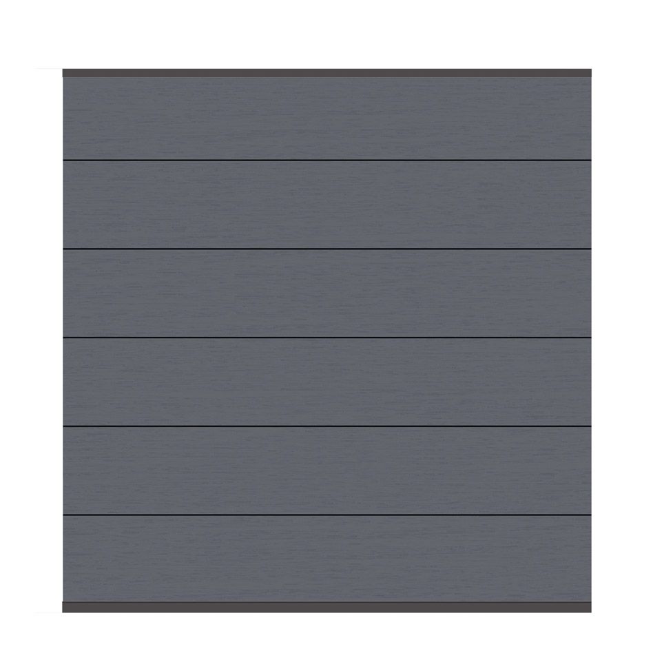 TraumGarten WPC-Sichtschutzzaun Rundum-Sorglos-Paket XL Anthrazit Sichtschutz Steckzaun Lamellenzaun, Einbetonieren, 14,55 m Image