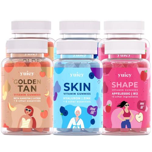 Shape, Skin & Tan Vitamin Gummies Bundle | yuicy® 360 St Fruchtgummi