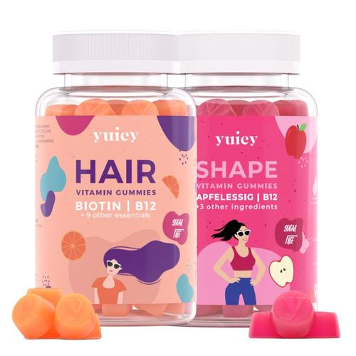 Hair & Shape Vitamin Gummies Duo | yuicy® 120 St Fruchtgummi