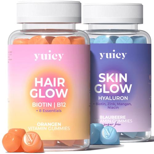 yuicy Hair & Skin Glow | Haut Haare Nägel Vitamine 120 St Fruchtgummi