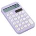 Uxcell Portable Electronic Calculator 12 Digit LCD Display Office Desktop Calculator Light Purple