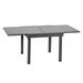 Crestlive Products Light Gray Aluminum Outdoor Square Glass Top Dining Table