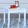 Alston Solid Wood Patio Side Table White Finish