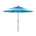 Aoodor 10ft 3 Tier Patio Umbrella - Stylish Outdoor Market Umbrella with Smooth Crank Mechanism - UV-Resistant Canopy - Ideal for Dining Tables (No Base)-Gradient Blue