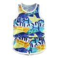 Toddler Kids Baby Boys Girls Sleeveless Cartoon Dinosaur Floral Vest T Shirt Tops Shorts 2Pcs Set Summer Tracksuit Sleepwear Outfits