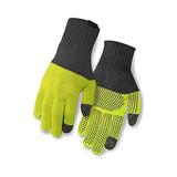 Giro Knit Merino Wool Adult Unisex Winter Cycling Gloves - Grey/Lime (2021) Small/Medium