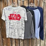Under Armour Shirts & Tops | Boys Bundle Under Armour Star Wars Youth Xl Men’s Small Long Short Sleeve | Color: Blue/Gray | Size: Xlb