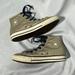 Converse Shoes | Chuck Taylor Converse All Star Hi Tops - Gold Glitter, Tan Faux Suede - Size 5 | Color: Blue/Gold | Size: 5